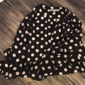 Black and white polka dot top